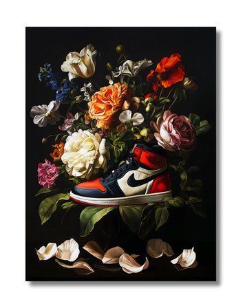 Картина Nike в квітах к00366 фото