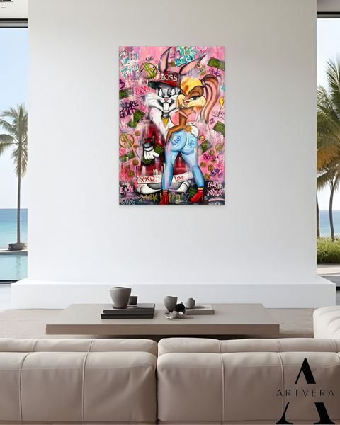 Картина Bugs Bunny and Lola Bunny к00461 фото